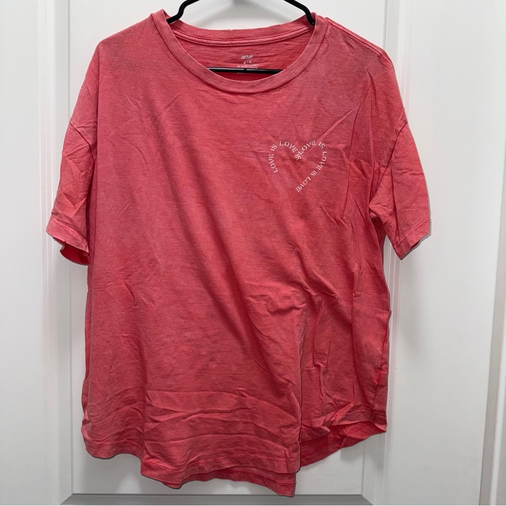 American Eagle Aerie Super Soft Pink Tee